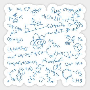 Chemistry Atoms, Shapes, Reactions and Structures Sticker